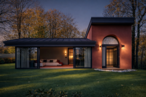 Vista casa Nuova costruzione depandance gruppof4 serramenti